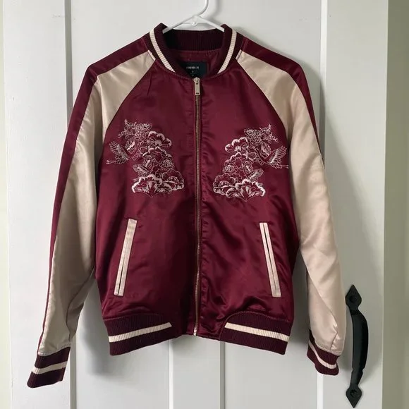 Forever 21 Jackets Coats Satin Bomber Poshmark